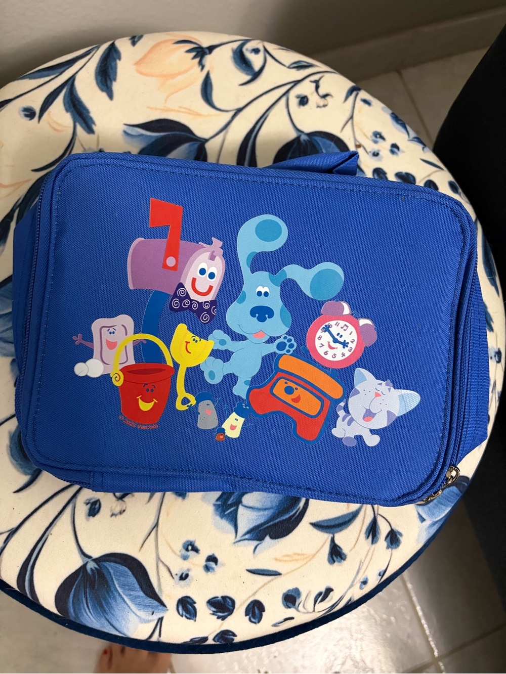 Nickelodeon Blue Kids Lunch Bag with Multicolor Blue's Clues Print